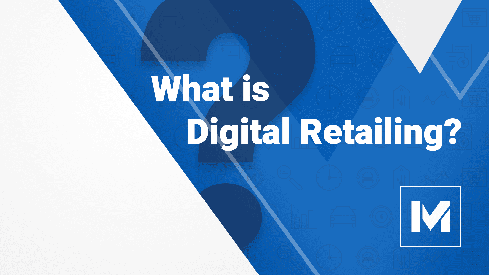 What is digital retailing image with car icons in background